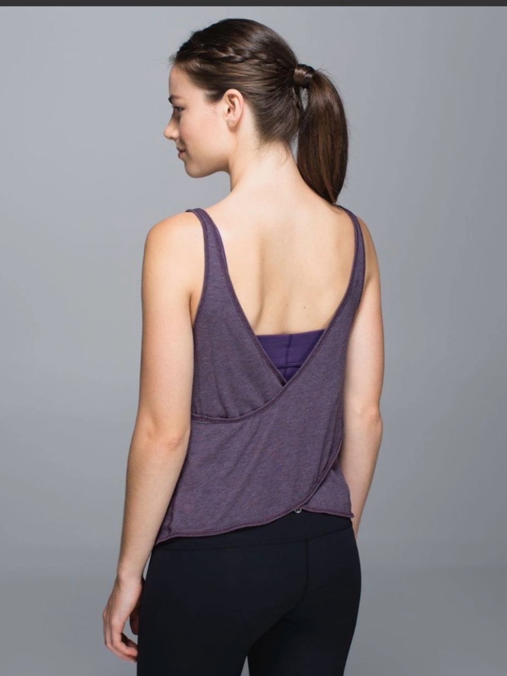 Lululemon Twist & Turn Tank Heathered Purple Fog / Going Grape